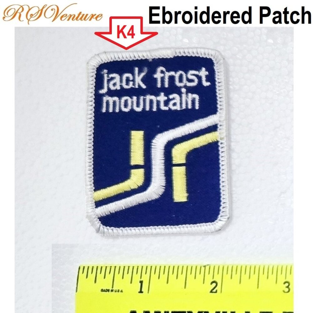 Buy 1 get 1 FREE, New Vintage Jack Frost Mtn. Ski Embroidered Patch